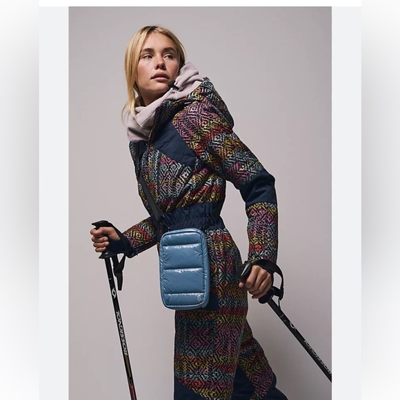 🆕 NWT Free People free movement ski suit All prepped  jacquard Size Small - Picture 2 of 9